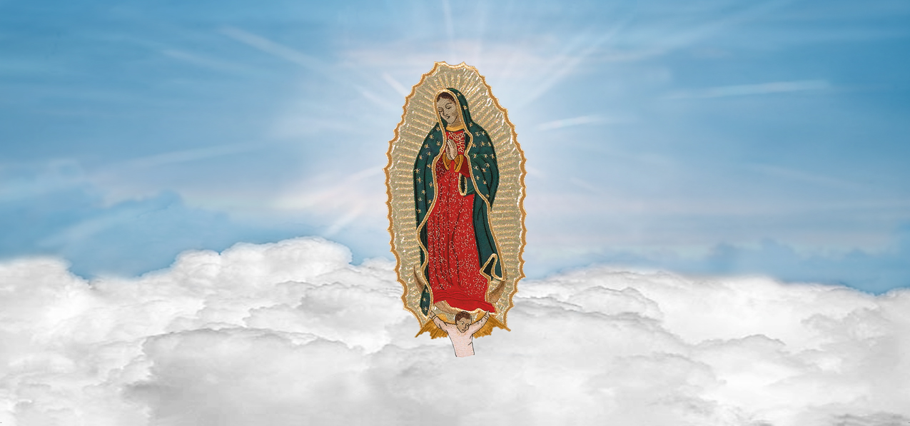Lady of Guadalupe Clouds Blue